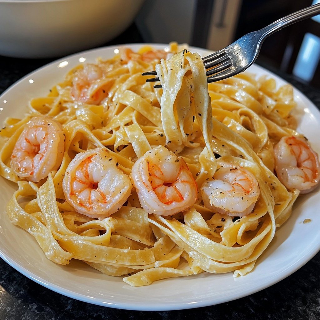 15-Minute Garlic Shrimp Pasta