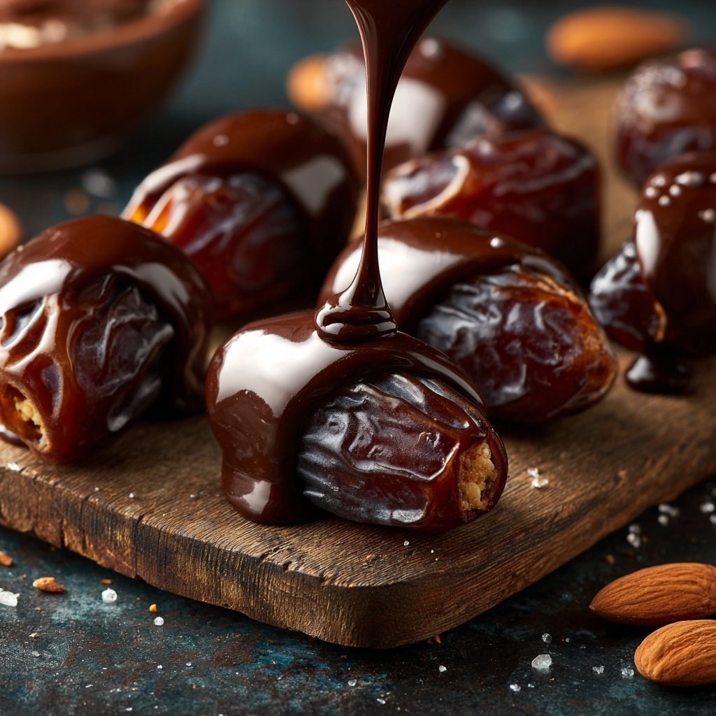 Valentines Snacks Chocolate Covered Dates