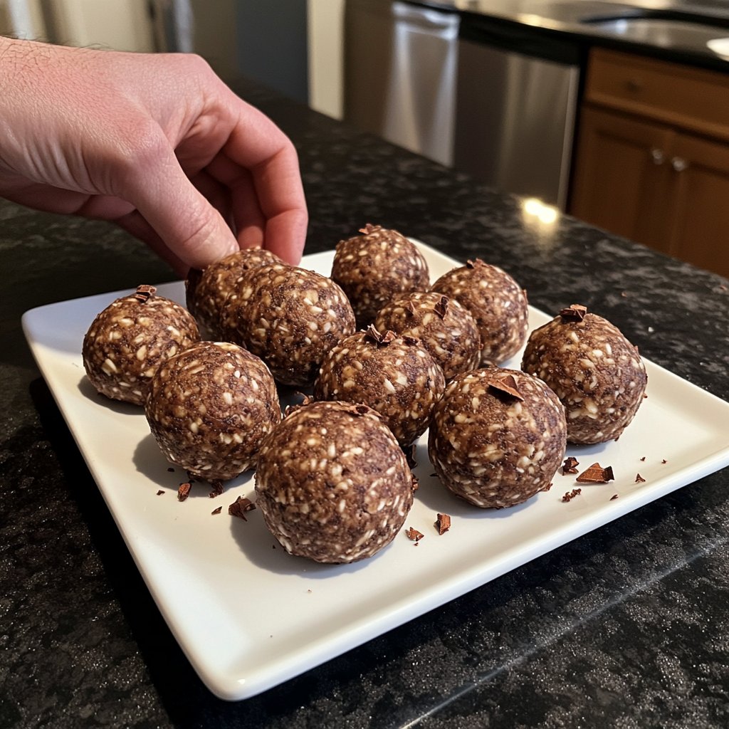 Protein Balls with Cocoa Nibs