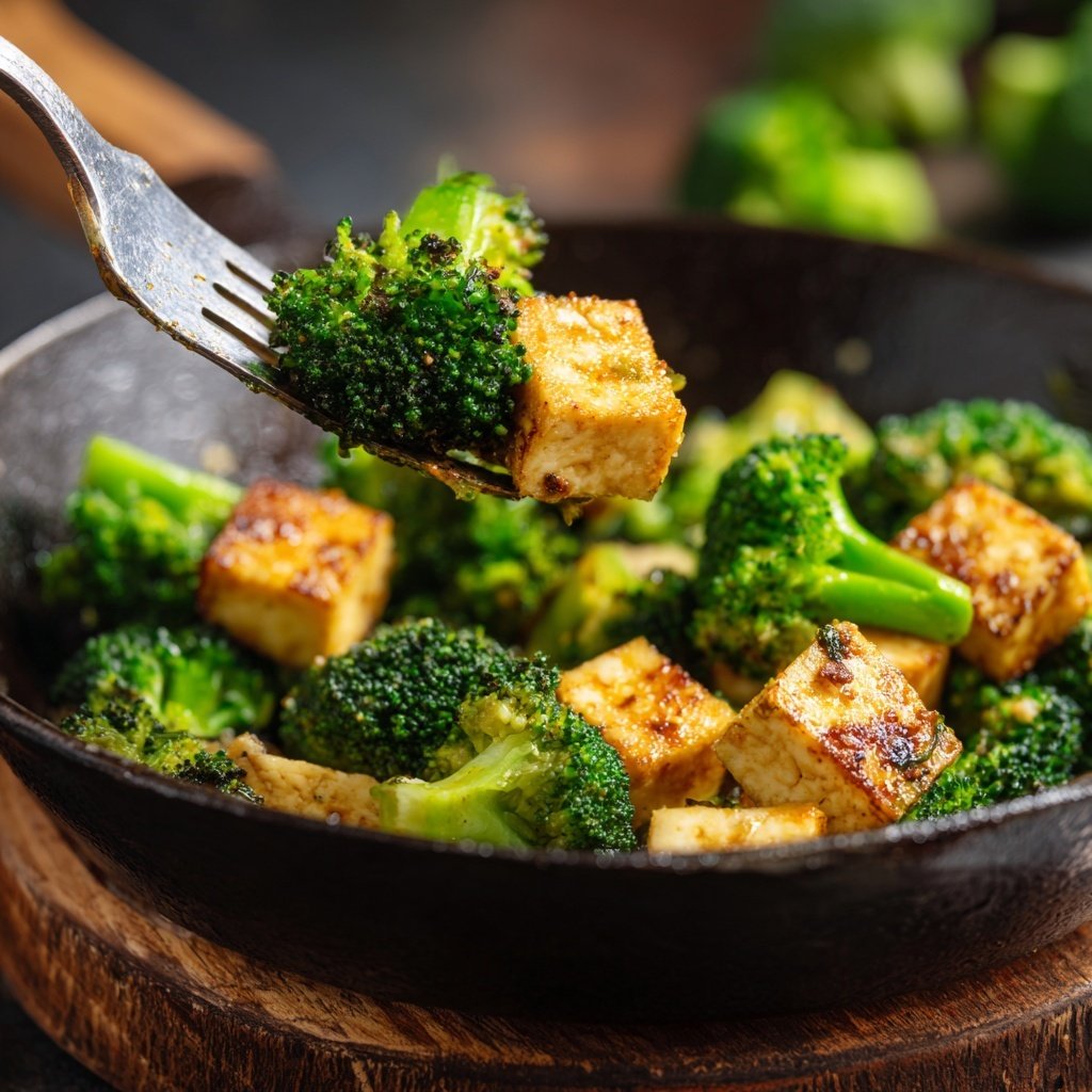 Healthy Dinner Broccoli Tofu Skillet
