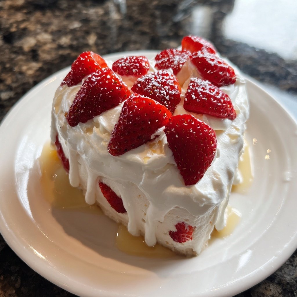 Mini Heart Cake with Strawberry Honey Cream