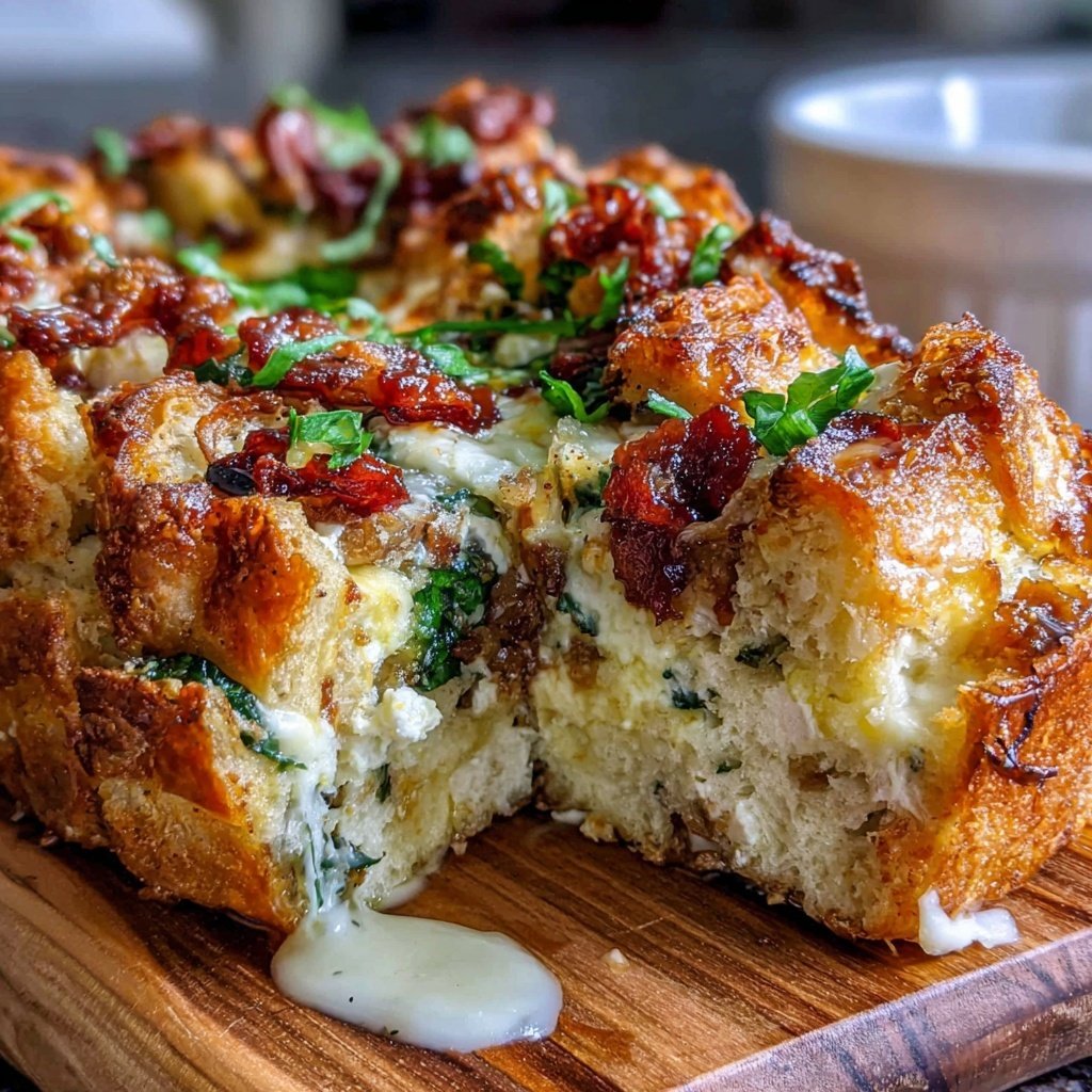 Spring Brunch Savory Croissant Breakfast Bake