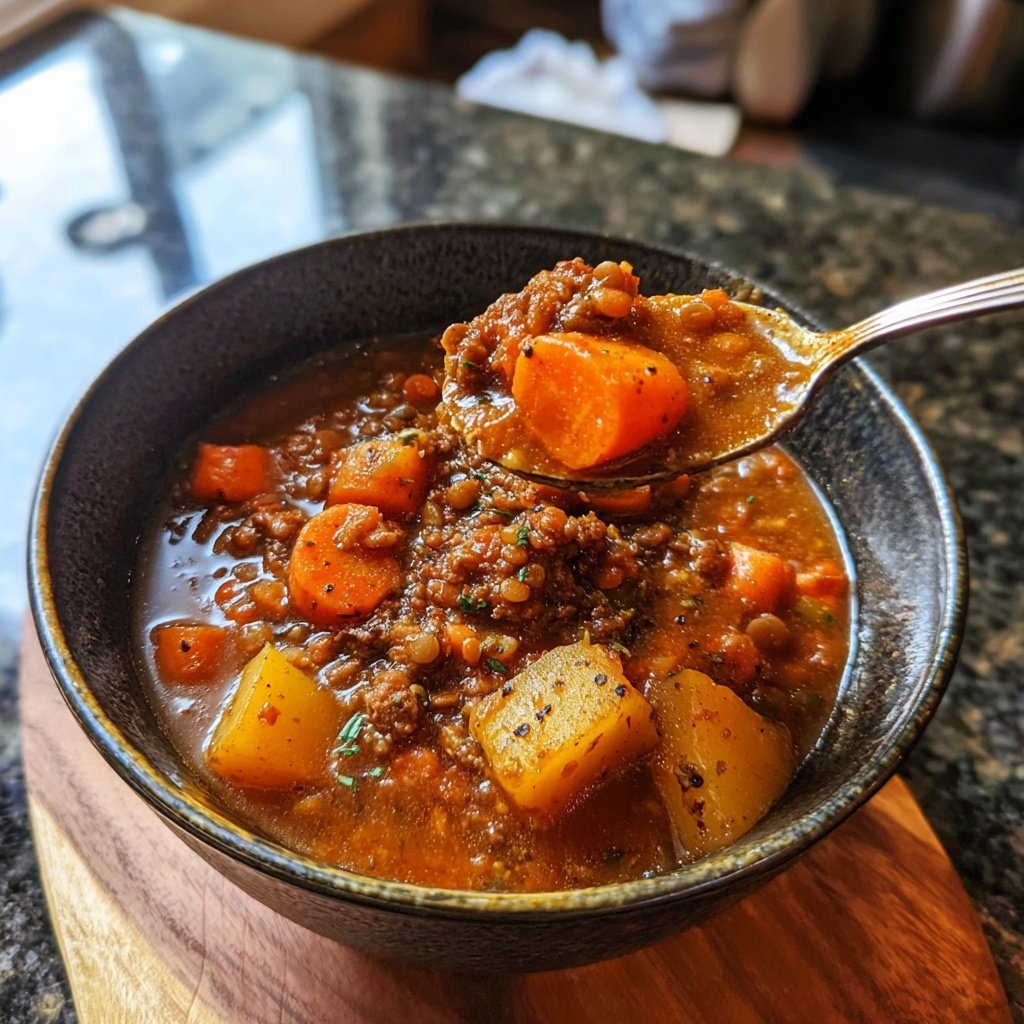 Ground Beef And Lentil Stew