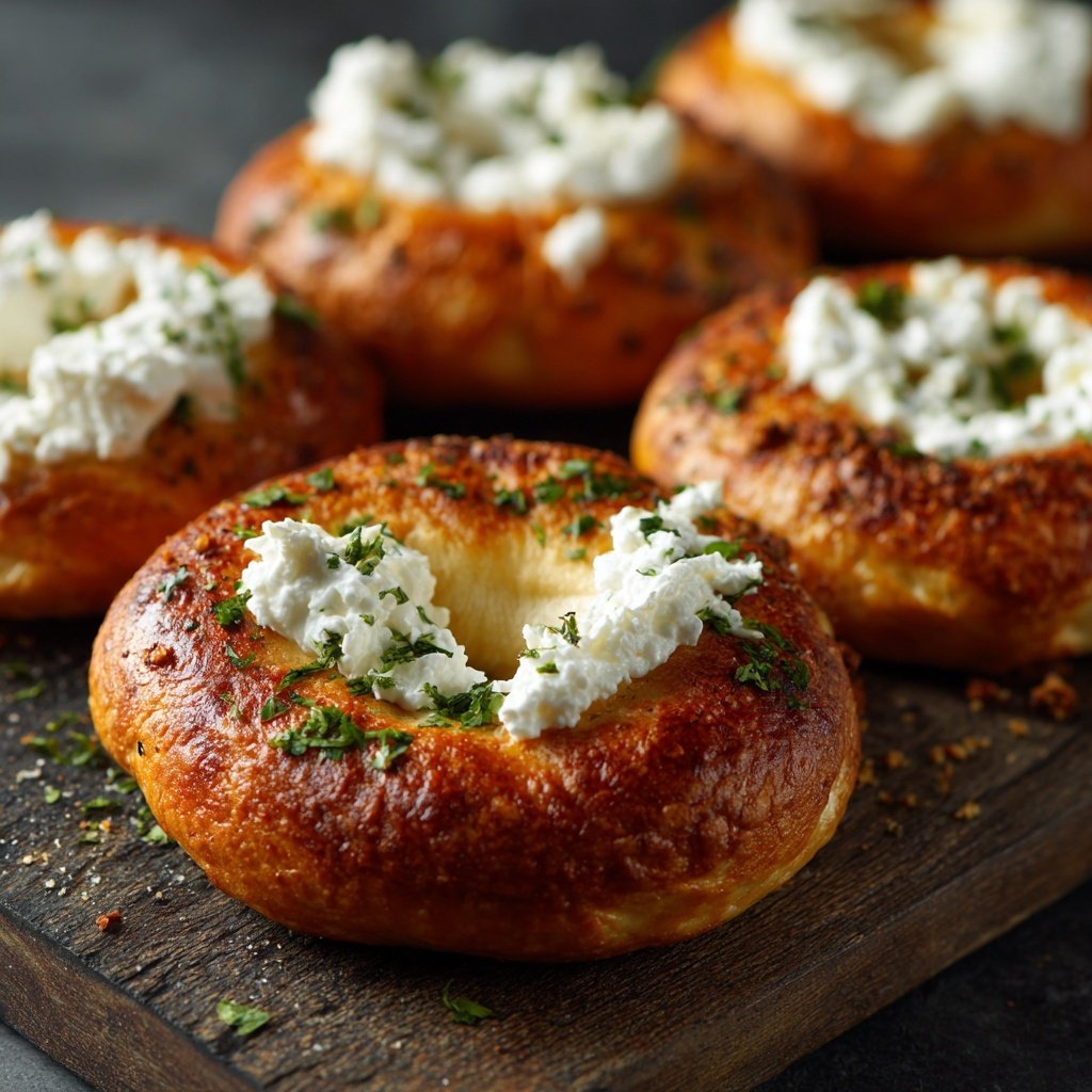 Soft Homemade Bagels With Yogurt