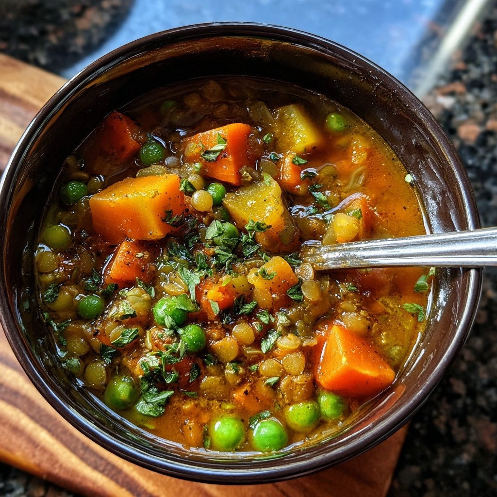 Spring Vegetable Lentil Soup
