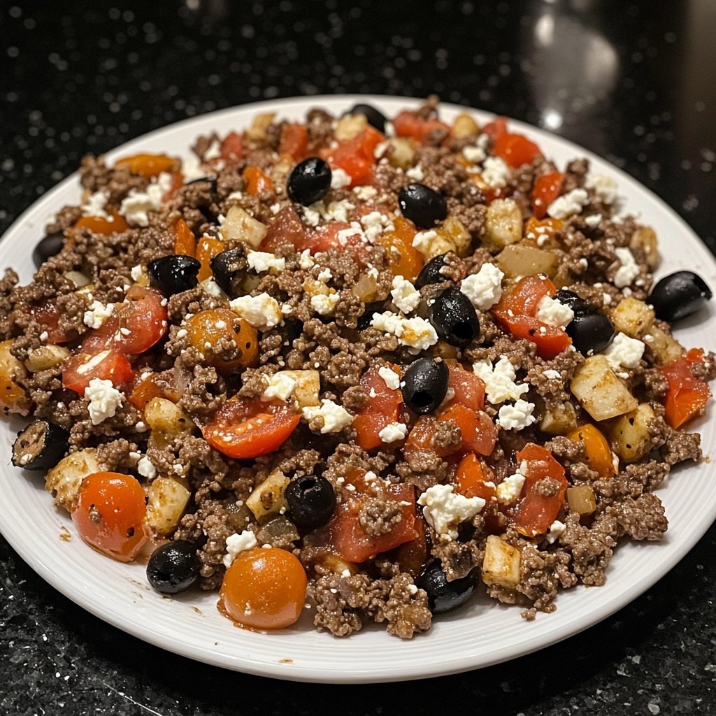 Ground Beef Skillet Mediterranean