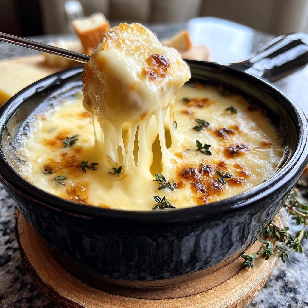 Fondue with Gruyere and Fresh Thyme