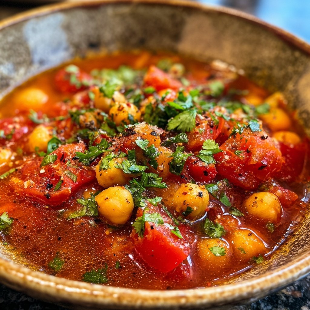 Healthy Dinner Tomato Chickpea Stew