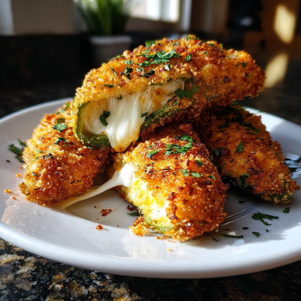 Jalapeno Poppers with Mozzarella and Herbs