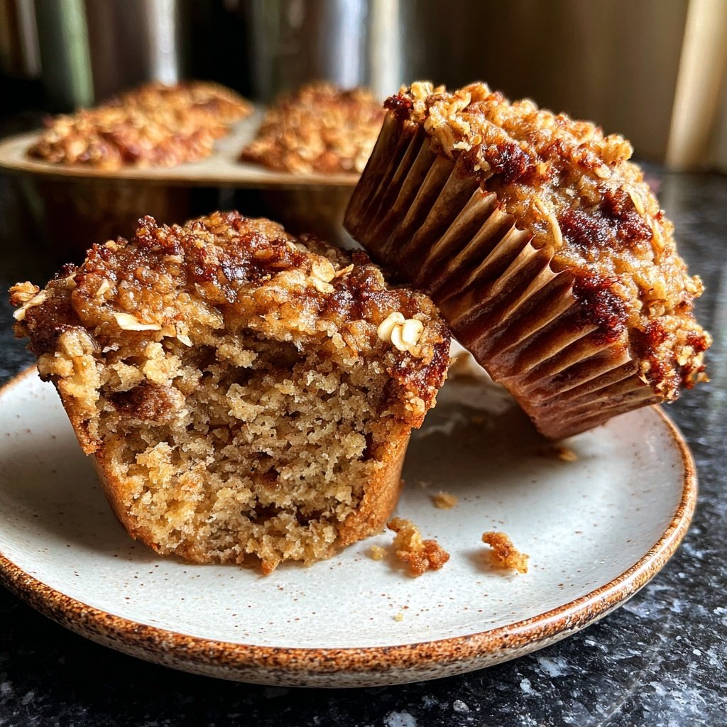 Healthy Banana Oat Muffins