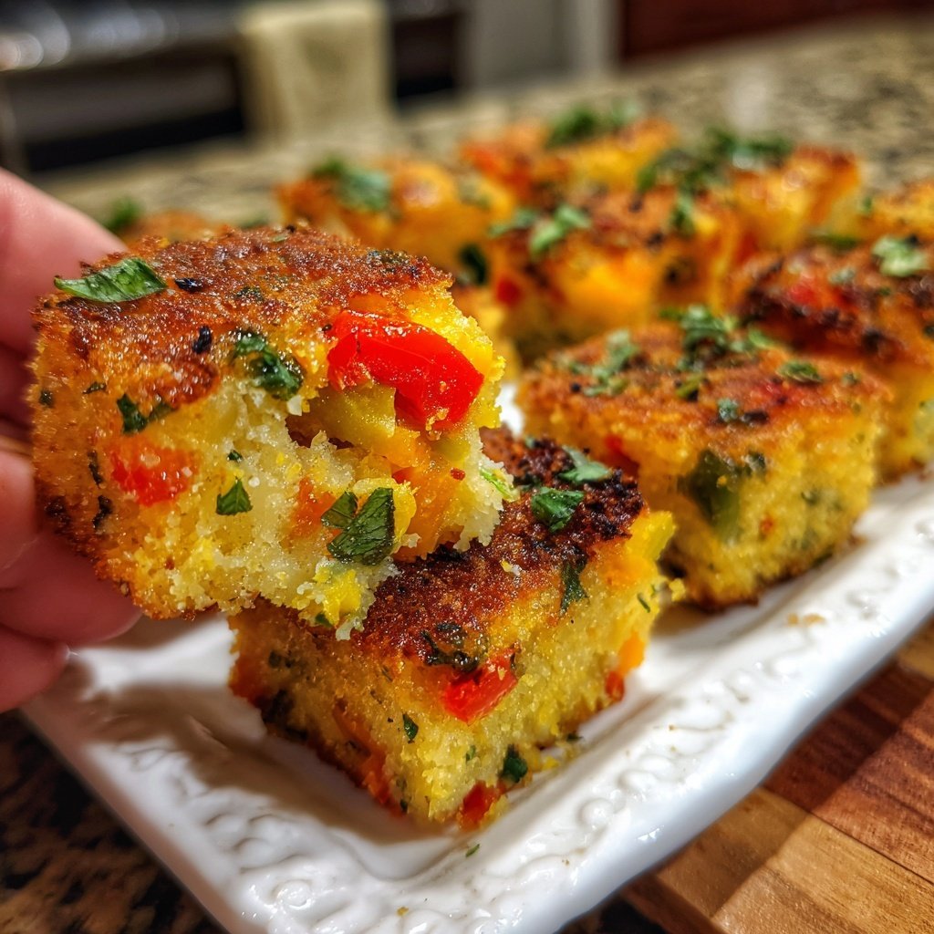 Crispy Polenta Veggie Bites