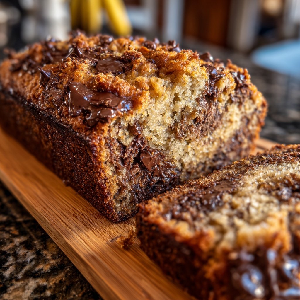 Banana Bread with Chocolate Chips Recipe