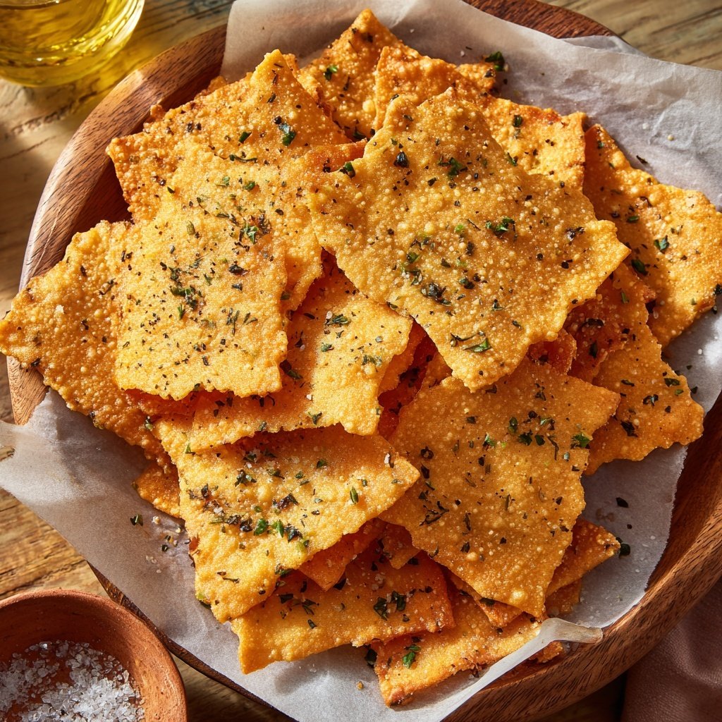 Crispy Chickpea Flatbread Chips